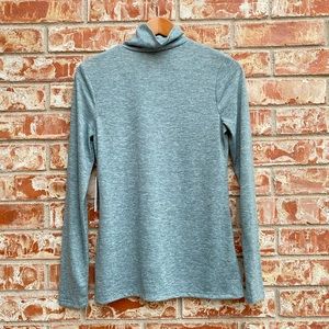 a new day Teal Gray Turtleneck Top Size Small